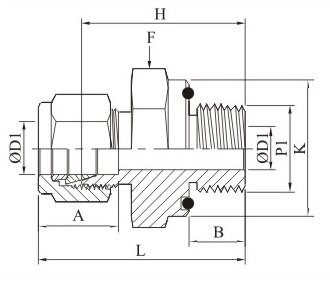 Male Connector O Seal Male UNF Thread